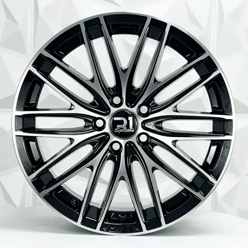 [161512] RIN 16X7 5-112 R1 SPORT 615 BLACK MACHINE FACE ET38 CB73.1