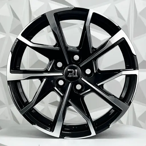 [178633] RIN 17X7 5-114.3 R1 SPORT TH060 BLACK MACHINE FACE ET35 CB60.1