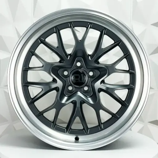 [192369F] RIN 19X8.5 5-113 R1 SPORT R009 MATTE GUNMETAL MACHINE LIP ET38 CB73.1